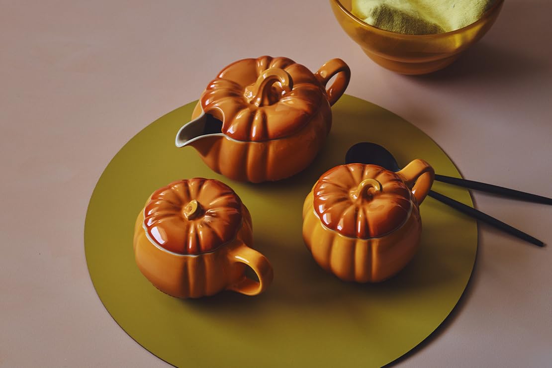 Le Creuset Stoneware Pumpkin Mug with Lid