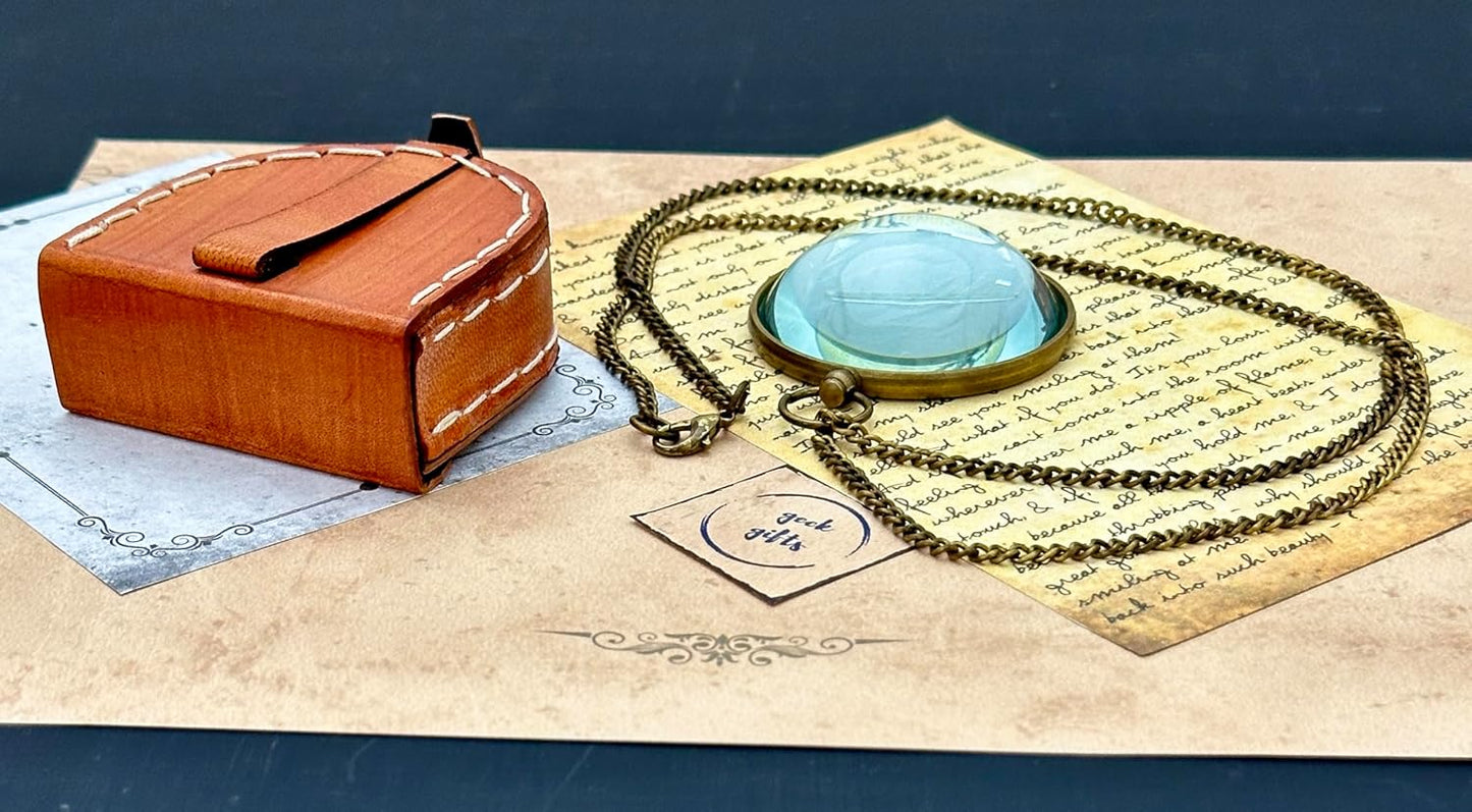Magnifying Glass & Leather Box