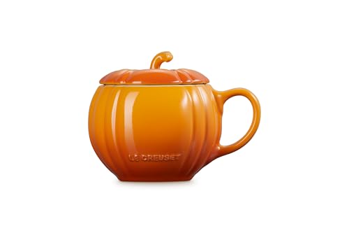 Le Creuset Stoneware Pumpkin Mug with Lid