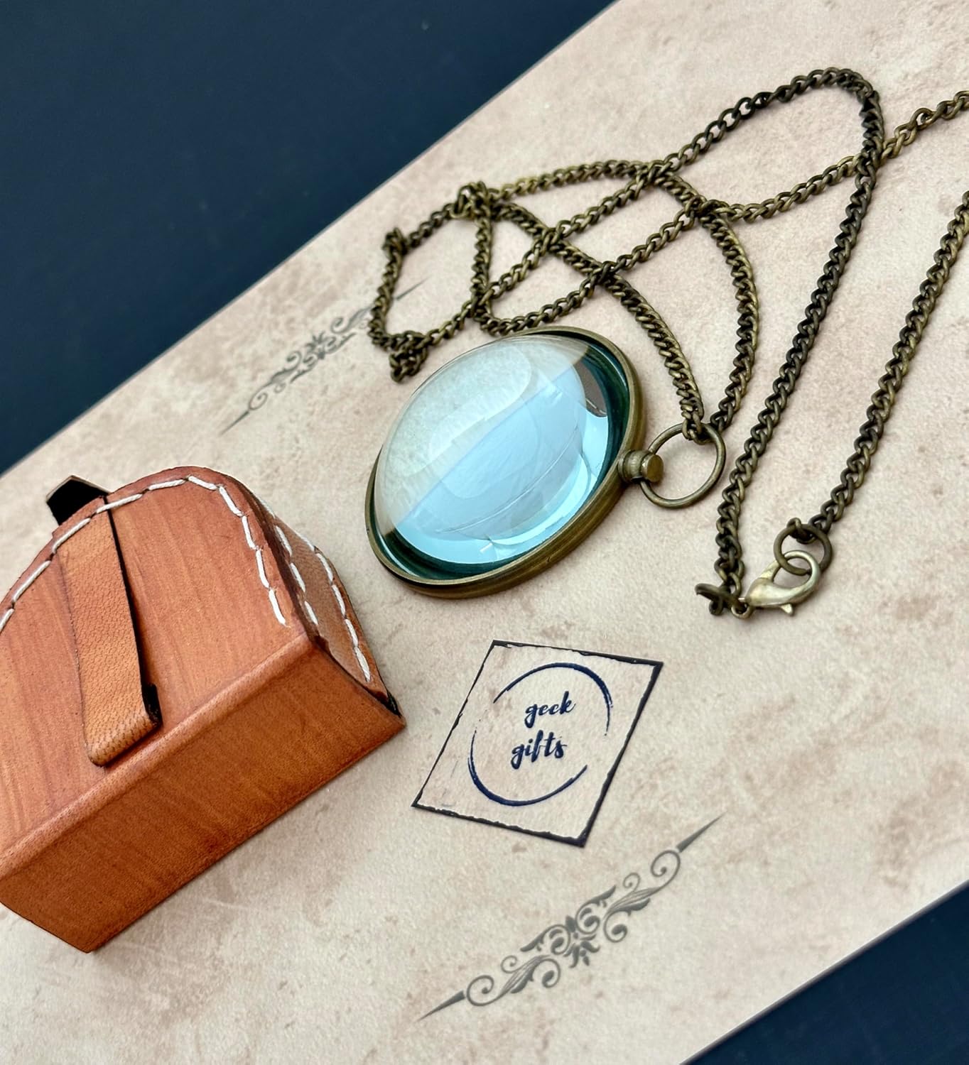 Magnifying Glass & Leather Box