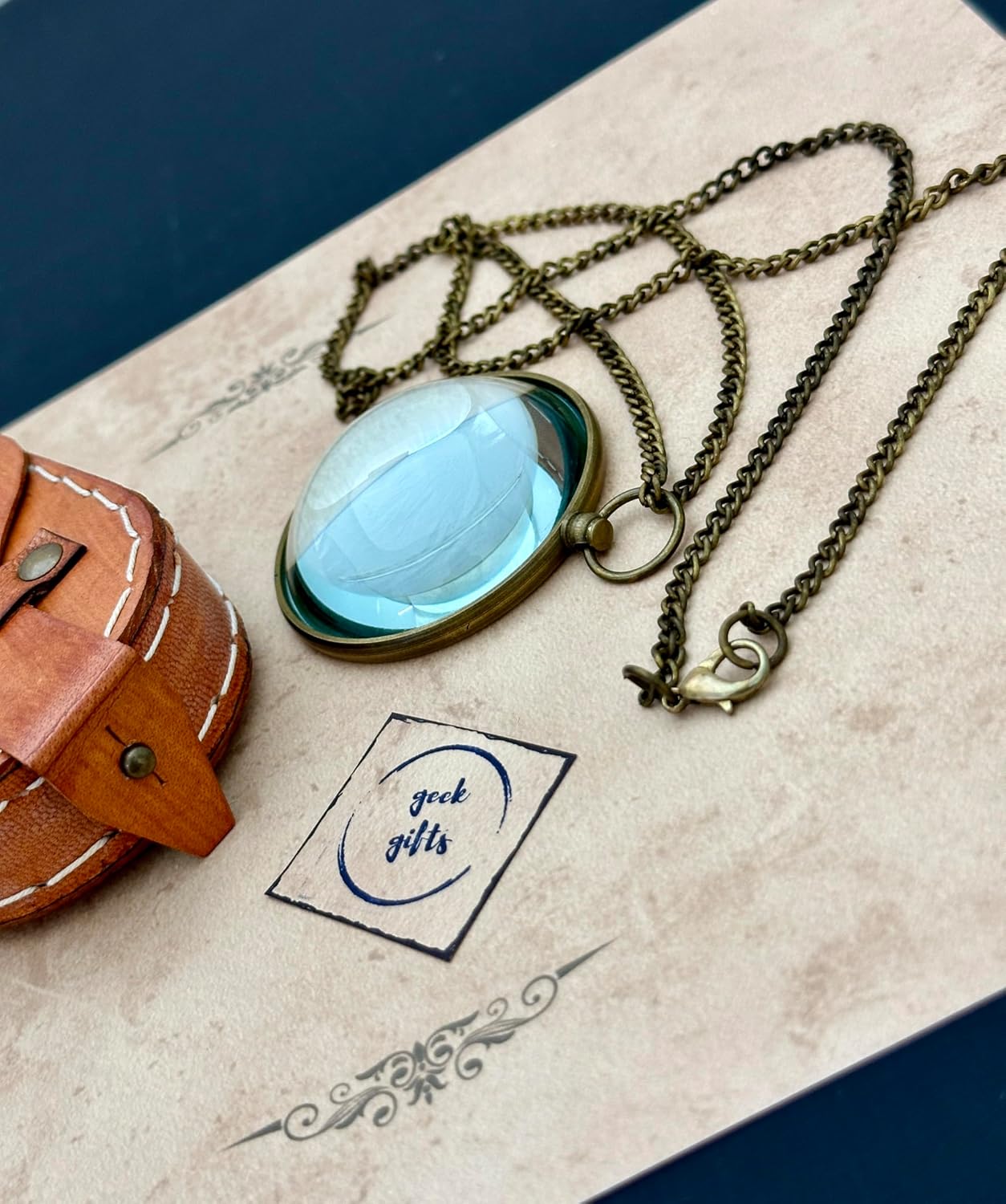 Magnifying Glass & Leather Box