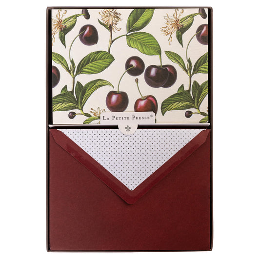 Black Cherry Vintage Card & Envelope Stationery Set