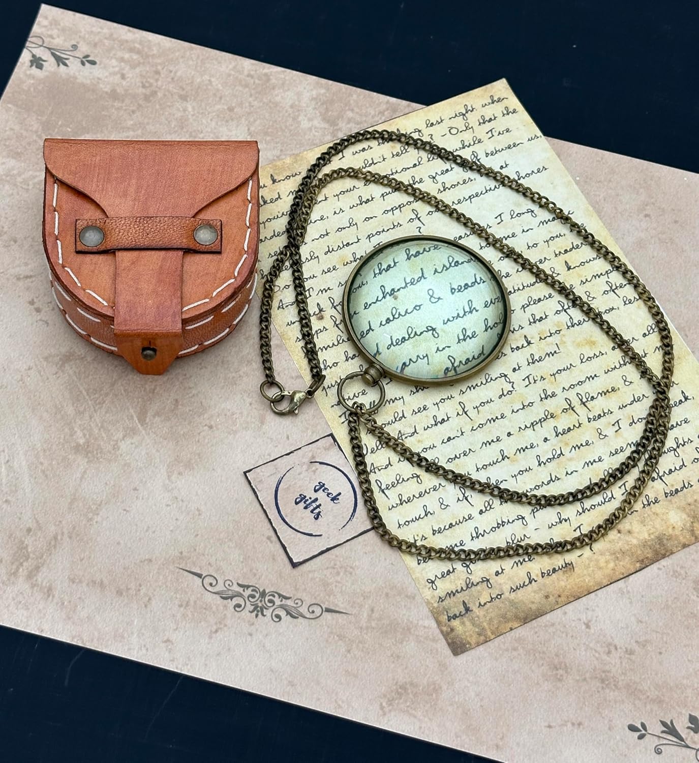 Magnifying Glass & Leather Box