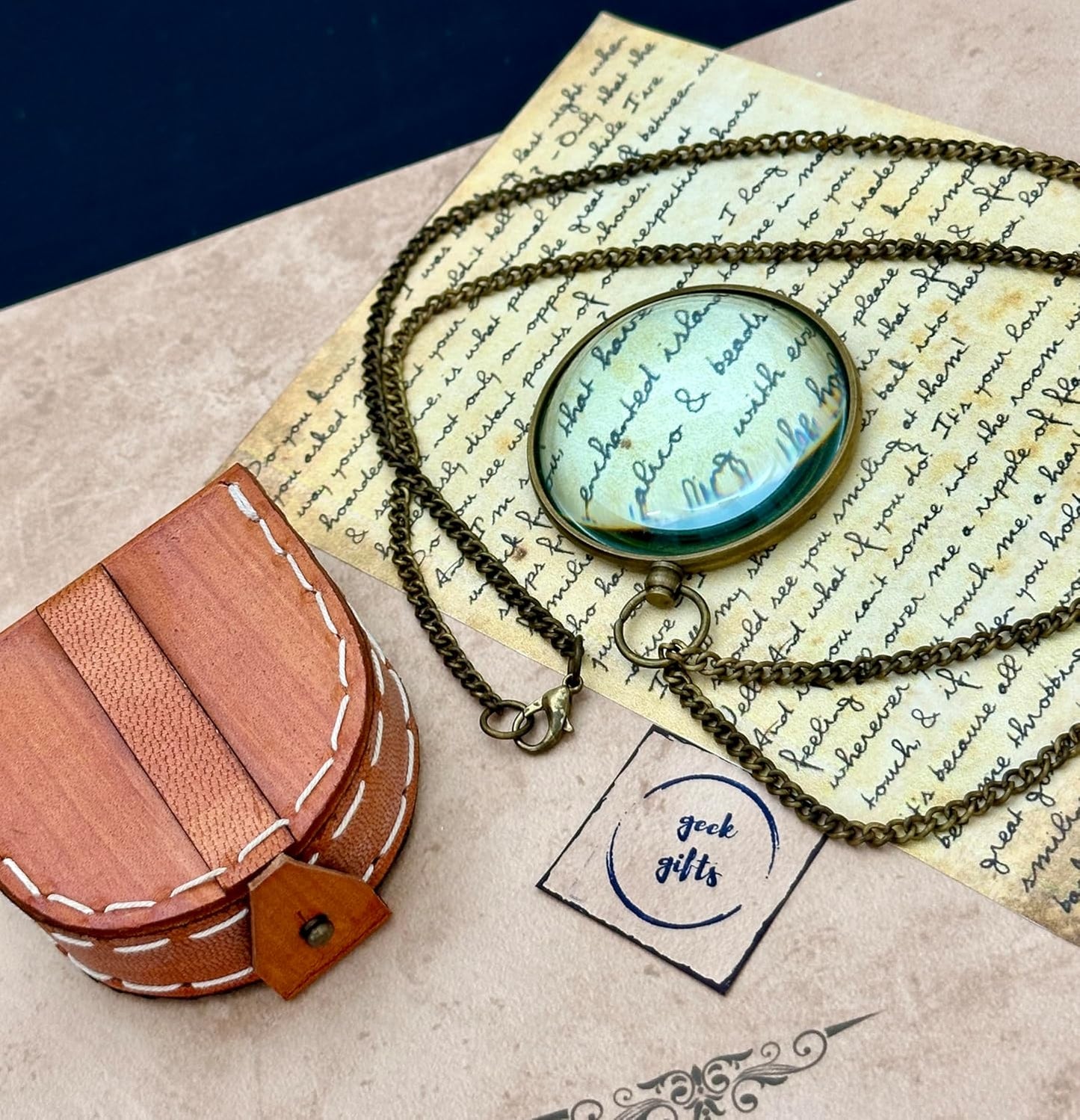 Magnifying Glass & Leather Box